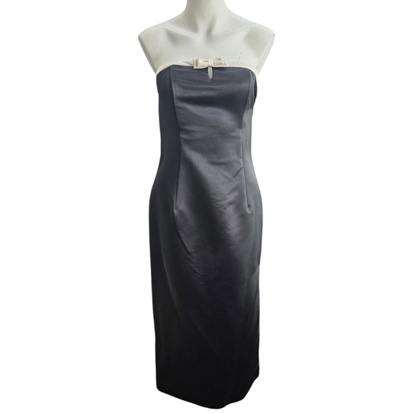 Gunne Sax Dresses & Skirts - Jessica McClintock X Gunne Sax Strapless Black Vintage Dress Size 6 Goth Mobwife